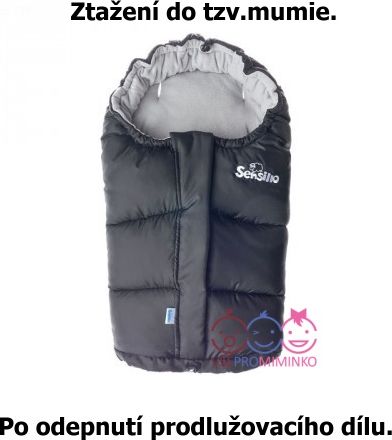 Zimní fusak COMBI polar 3v1 Sensillo černobéžový - obrázek 2