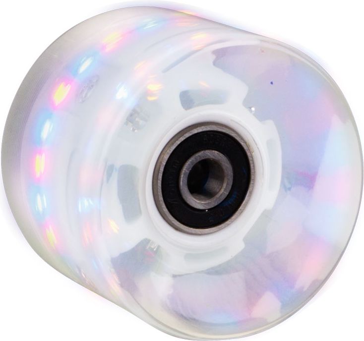WORKER Svítící kolečko na penny board 60*45 mm vč. ložisek ABEC 7 tmavě fialová - obrázek 2