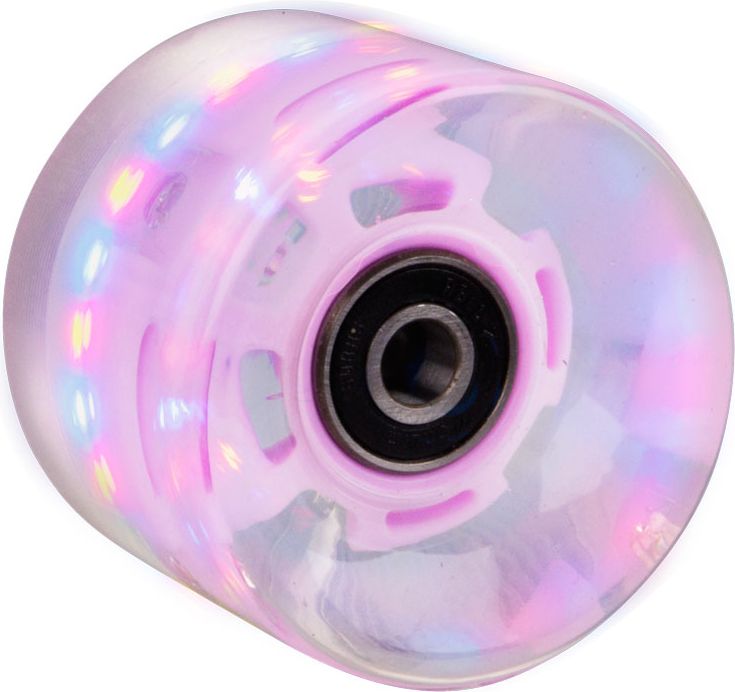 WORKER Svítící kolečko na penny board 60*45 mm vč. ložisek ABEC 7 tmavě fialová - obrázek 3