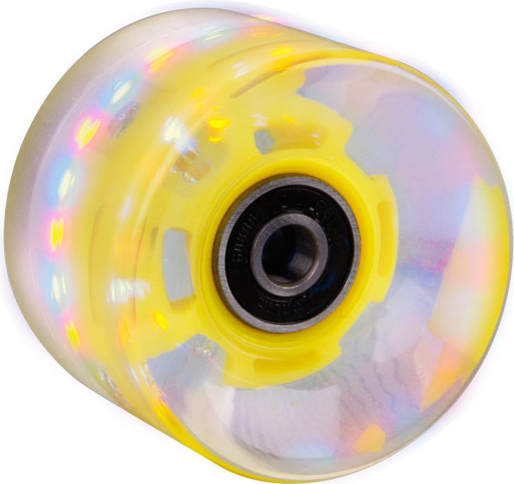 WORKER Svítící kolečko na penny board 60*45 mm vč. ložisek ABEC 7 tmavě fialová - obrázek 6