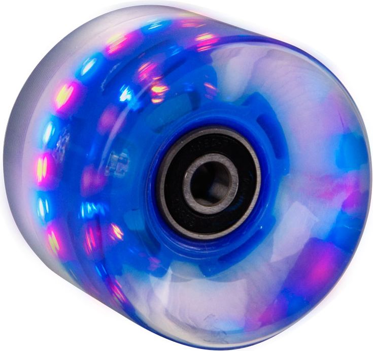 WORKER Svítící kolečko na penny board 60*45 mm vč. ložisek ABEC 7 modrá - obrázek 1