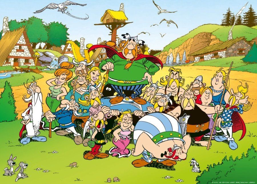 RAVENSBURGER Puzzle Asterix a Obelix: Vesnička 500 dílků - obrázek 1