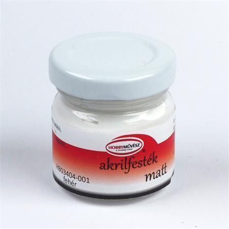 Akrylová barva, matná bílá, 40 ml - obrázek 1
