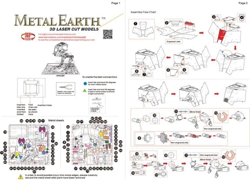 METAL EARTH 3D puzzle Star Wars: AT-ST - obrázek 3