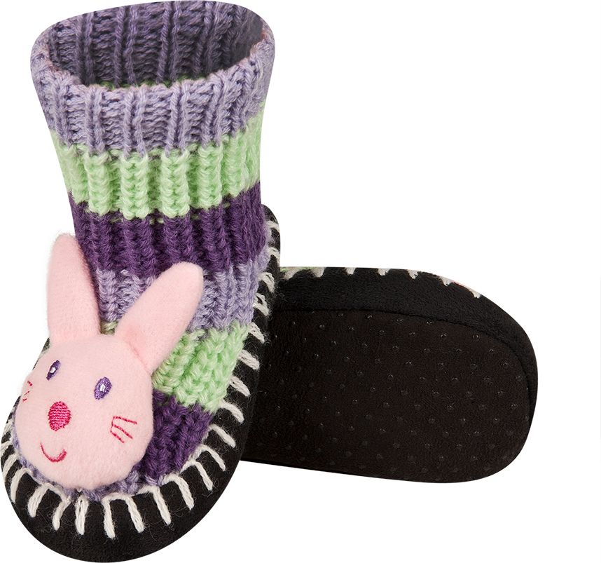 Pletené ponožky SOXO KRÁLÍČEK fialové Velikost: 19-21 - obrázek 1