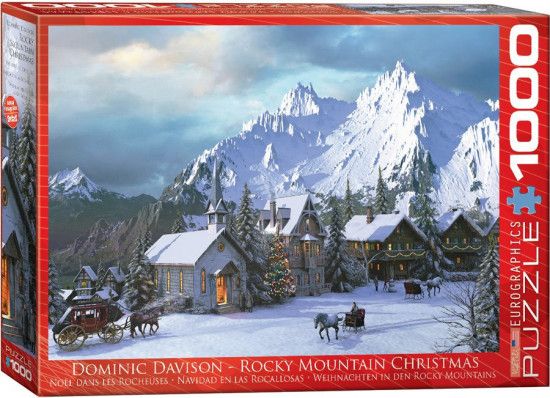 EUROGRAPHICS Puzzle Vánoce v Rocky Mountain 1000 dílků - obrázek 1