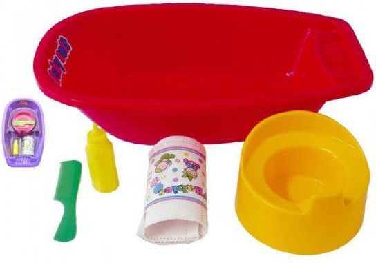 Teddies Vanička+nočník s doplňky plast 40x9,5cm asst 2 barvy - obrázek 1