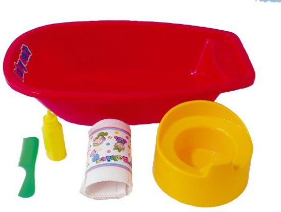 Teddies Vanička+nočník s doplňky plast 40x9,5cm asst 2 barvy - obrázek 2