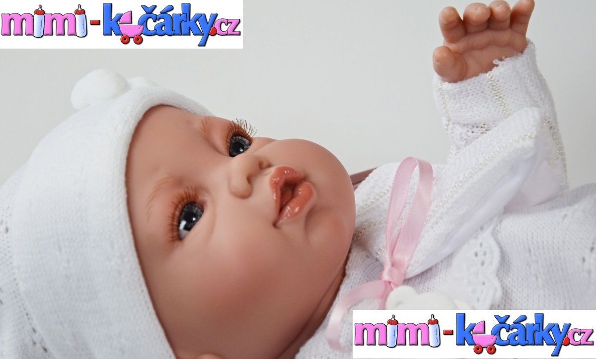 Španělská panenka Berbesa Angels bílé oblečení 42 cm - obrázek 6