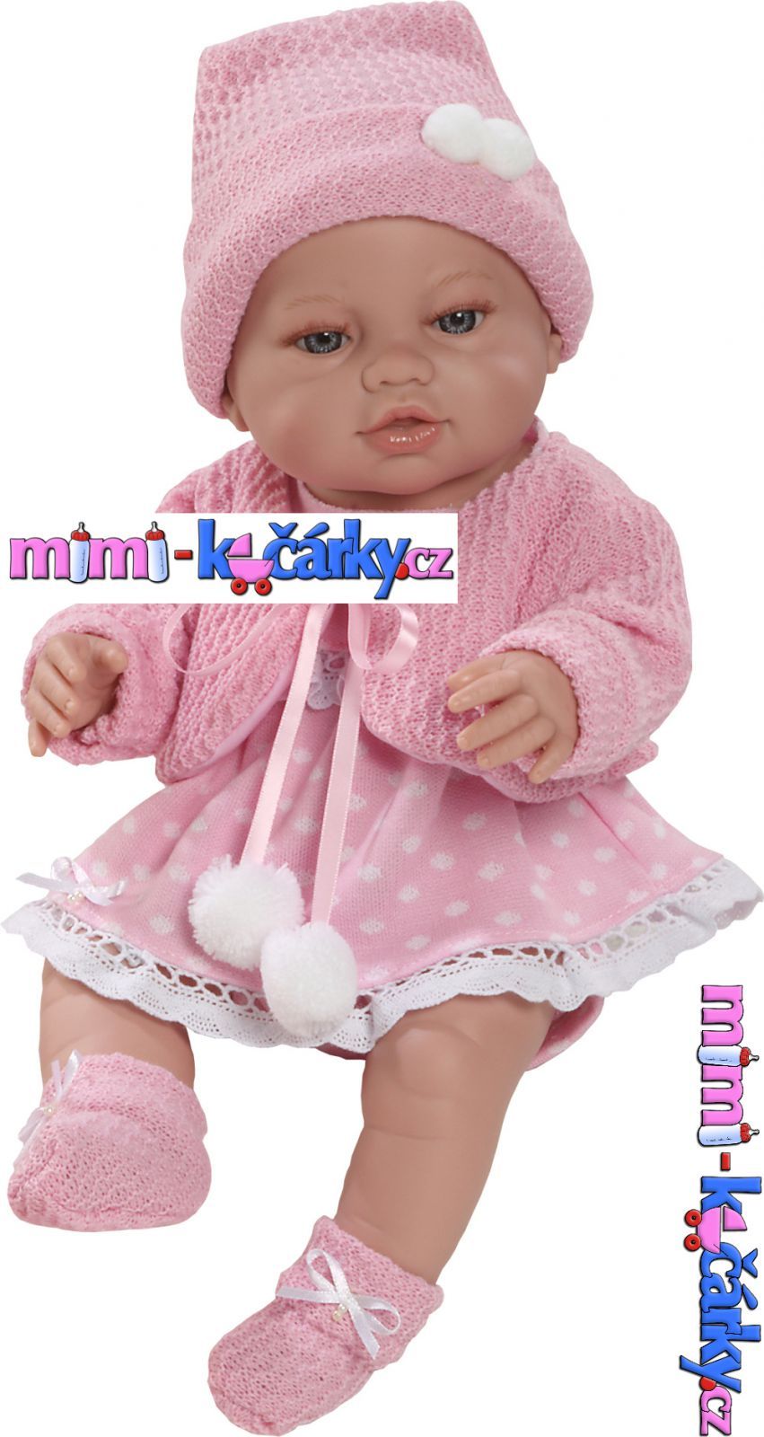 Realistické miminko Berbesa Angels v oblečku 42cm - obrázek 1