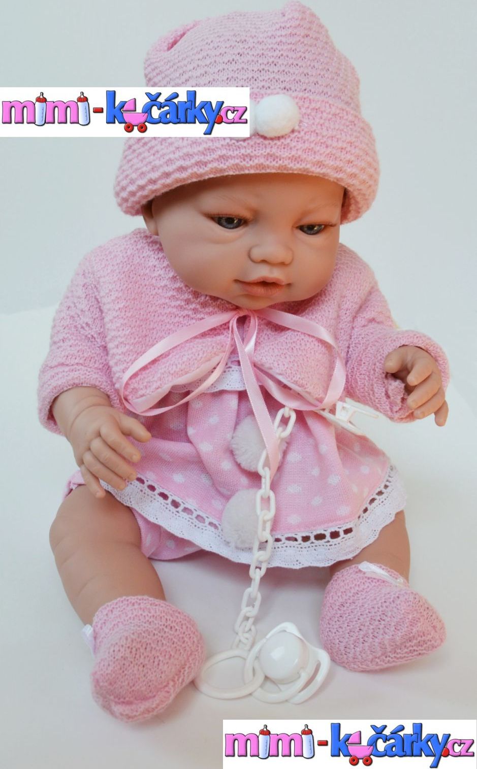 Realistické miminko Berbesa Angels v oblečku 42cm - obrázek 8