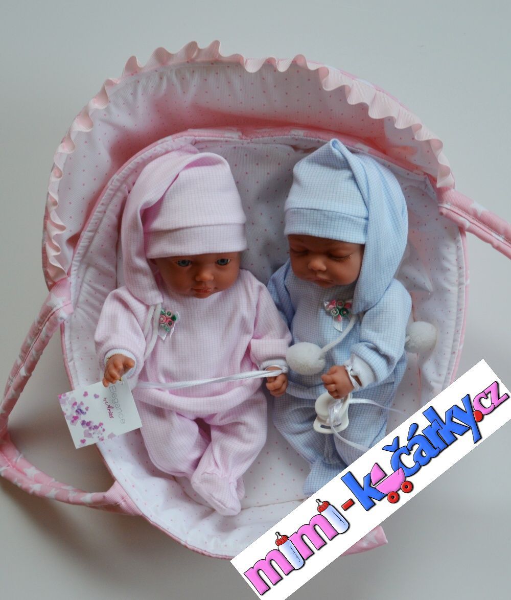 Dvojčátka Arias s přenosnou taškou 28 cm - obrázek 4