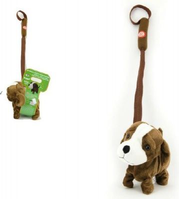 Pes na tyčce plyš 16cm chodící na baterie se zvukem - obrázek 1