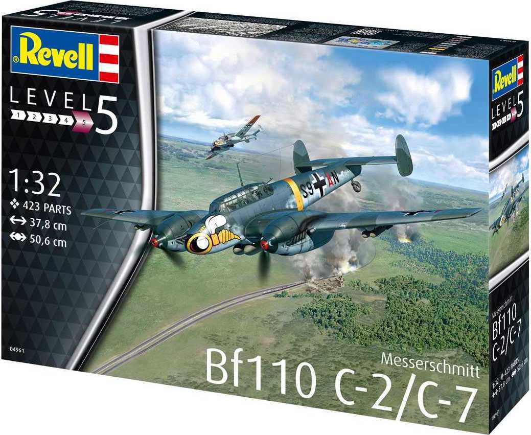 REVELL Plastic ModelKit letadlo 04961 - Messerschmitt Bf110 C-2/C-7 (1:32) - obrázek 2