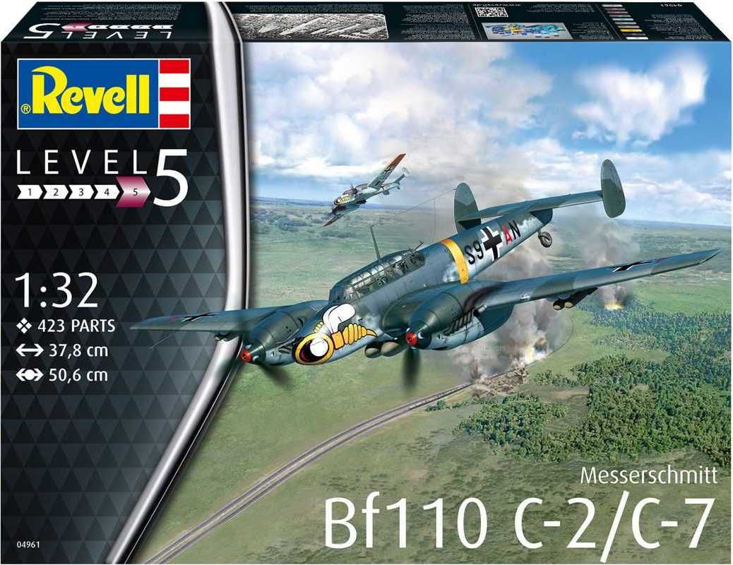 REVELL Plastic ModelKit letadlo 04961 - Messerschmitt Bf110 C-2/C-7 (1:32) - obrázek 3