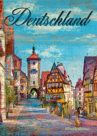 SCHMIDT Puzzle Rothenburg ob der Tauber, Německo 1000 dílků - obrázek 1