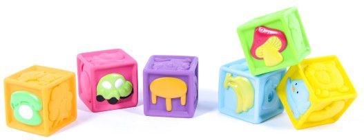 Teddies Dětské pískací kostky 6ks - obrázek 2