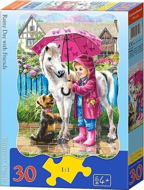 CASTORLAND Puzzle Deštivý den s kamarády 30 dílků - obrázek 2
