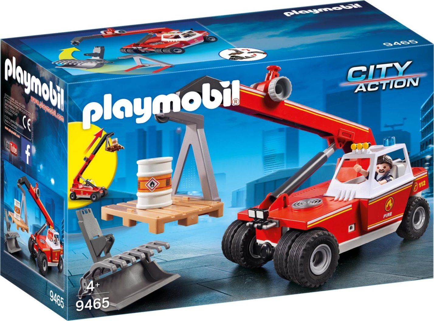 PLAYMOBIL Hasičský teleskopický nakladač 9465 - obrázek 1