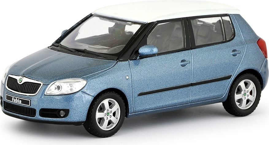 ABREX - Škoda Fabia II (2006) - Šedá Satin Metalíza (bílá střecha) - obrázek 1
