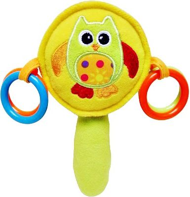 RAPPA Rappa Chrastítko plyšové baby sova s rukojetí - obrázek 6