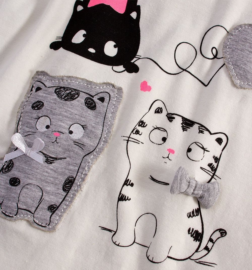 Dívčí souprava Mix´nMATCH CATS smetanová Velikost: 80 - obrázek 3