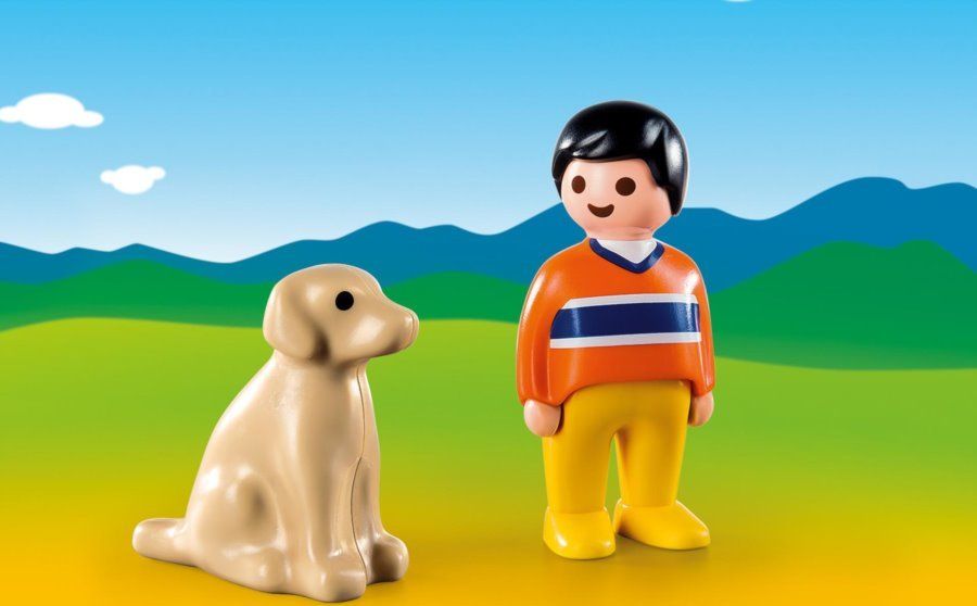 PLAYMOBIL Muž se psem (1.2.3) 9256 - obrázek 1