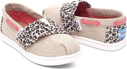 Toms béžové dětské boty Bimini Cheetah Metallic Linen - 23,5 - obrázek 2