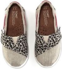 Toms béžové dětské boty Bimini Cheetah Metallic Linen - 23,5 - obrázek 3