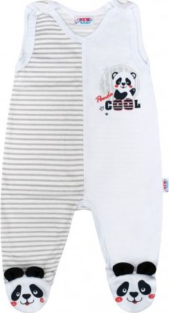 Kojenecké dupačky New Baby Panda, Šedá, 68 (4-6m) - obrázek 1