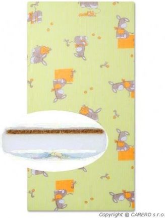 Dětská matrace New Baby 120x60 molitan-kokos zelená obrázky, Růžová - obrázek 1