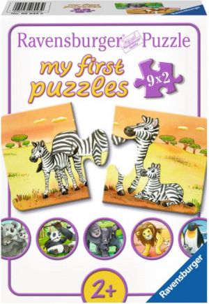 RAVENSBURGER Moje první puzzle Divoká zvířata s mláďaty 9x2 dílky - obrázek 1