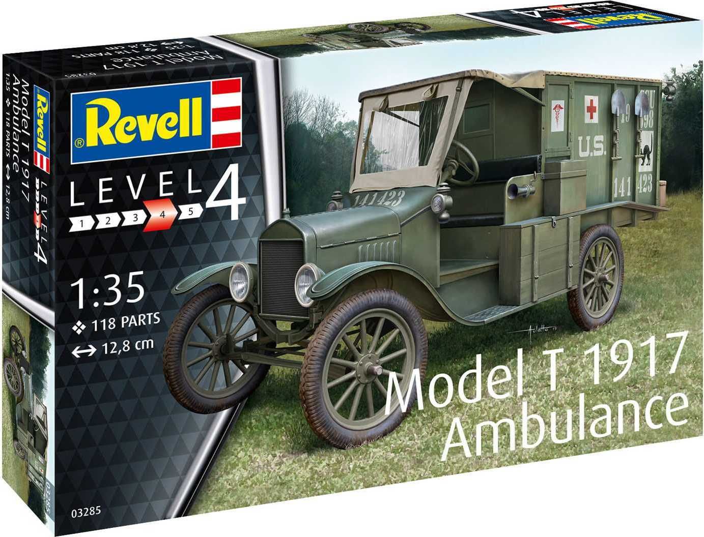 REVELL Plastic ModelKit military 03285 - Model T 1917 Ambulance (1:35) - obrázek 1