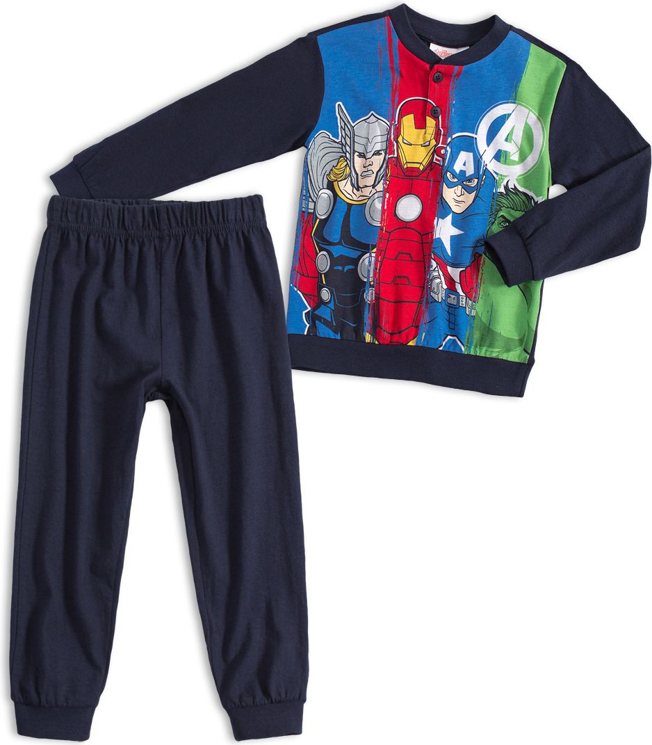 Chlapecké pyžamo MARVEL AVENGERS tmavě modré Velikost: 98 - obrázek 1