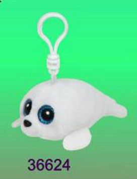 Plyš očka přívěšek bílý tuleň - obrázek 1