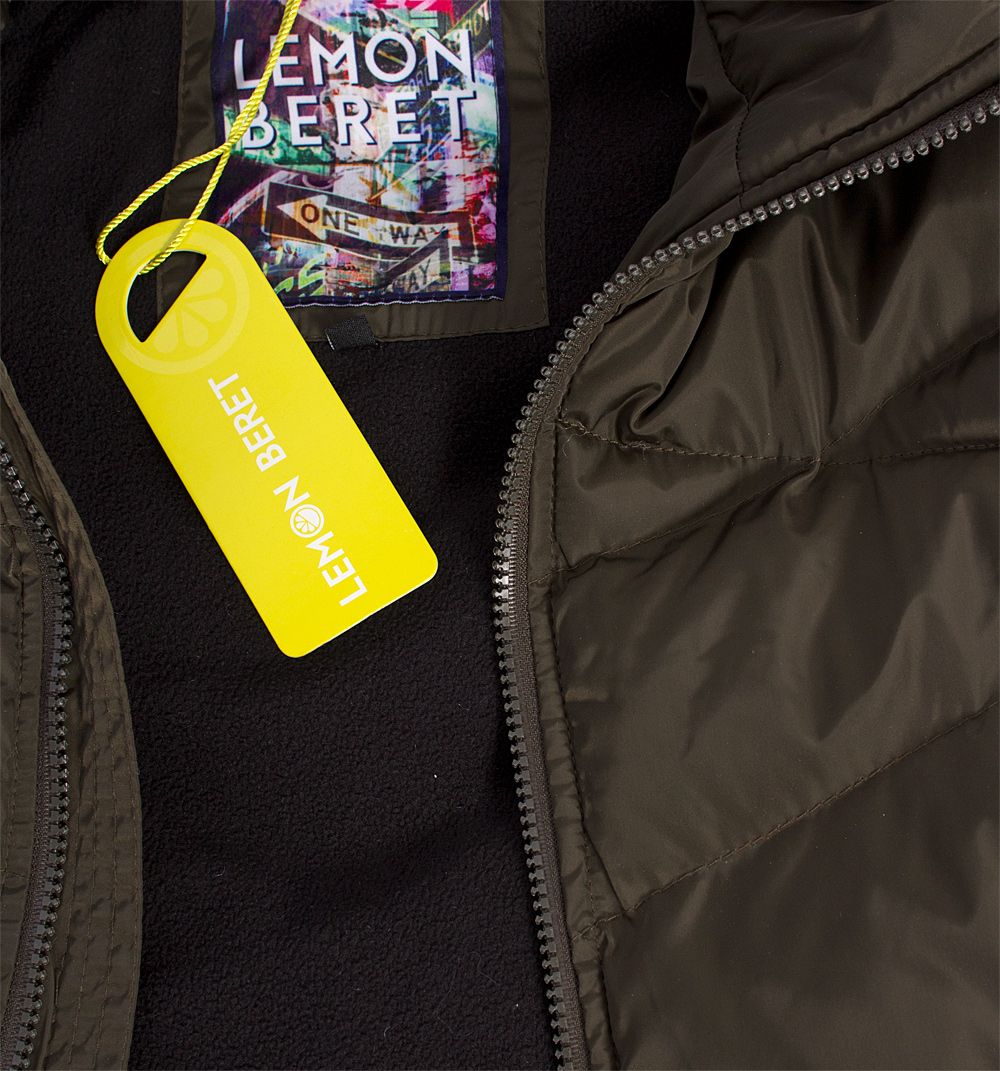 Chlapecká zimní bunda LEMON BERET ONE WAY khaki Velikost: 164 - obrázek 3