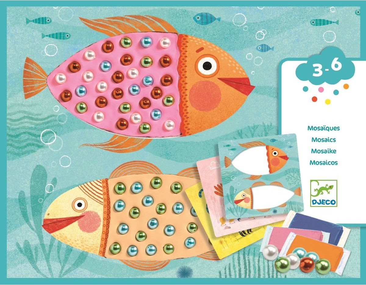 Djeco Výtvarný set Perlové rybky - obrázek 1