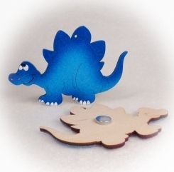 ČESKÁ DŘEVĚNÁ HRAČKA Dřevěné magnetky - Stegosaurus - obrázek 6
