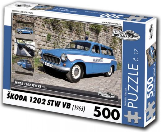 RETRO-AUTA Puzzle č. 17 Škoda 1202 STW VB (1965) 500 dílků - obrázek 1