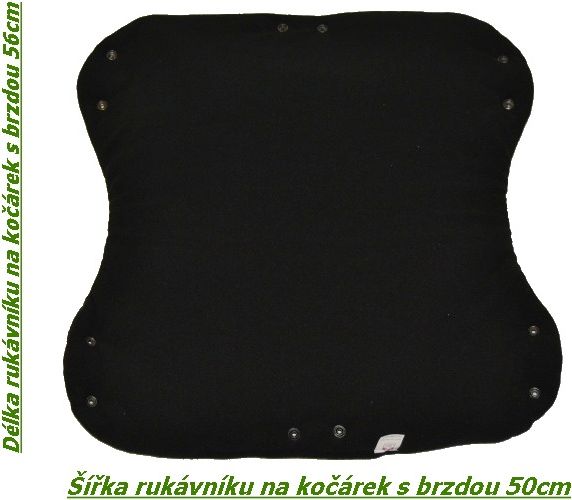 Zimní universální rukávník na kočárek s brzdou, černá/černá LUX Dětský svět - obrázek 4