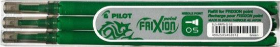 Náplň do rolleru "Frixion Point", zelená, 0,25mm, vymazatelná, 3ks, PILOT, bal. 3 ks - obrázek 1