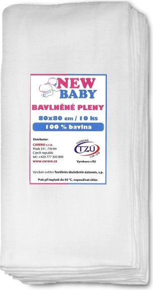 Bavlněné pleny NEW BABY 80x80 cm STANDARD - obrázek 1