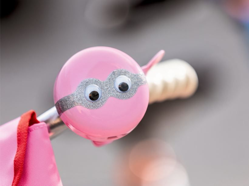 Spiegelburg Small bicycle bell - wobbly eyes girl Pimp My Bike! - Kids uni - obrázek 2