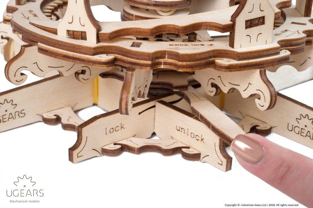 Ugears 3D dřevěné mechanické puzzle Větrný mlýn - obrázek 7