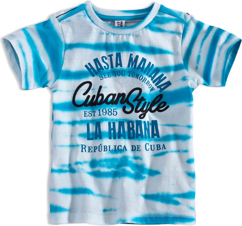 Chlapecké tričko PEBBLESTONE CUBAN STYLE tyrkysové Velikost: 92-98 - obrázek 1