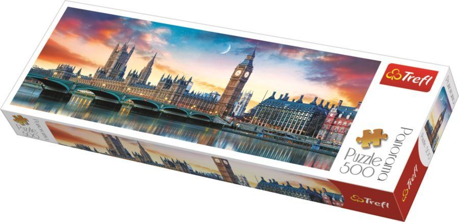 TREFL Panoramatické puzzle Big Ben a Westminsterský palác, Londýn 500 dílků - obrázek 2