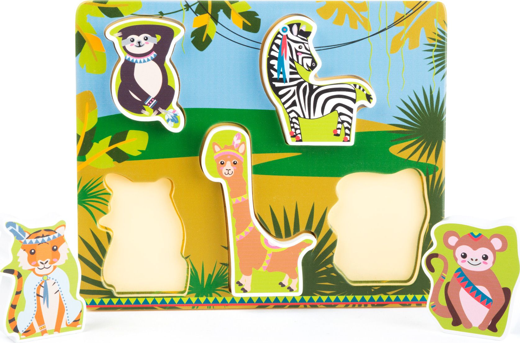 SMALL FOOT BY LEGLER Small Foot Vkládací puzzle Jungle - obrázek 1