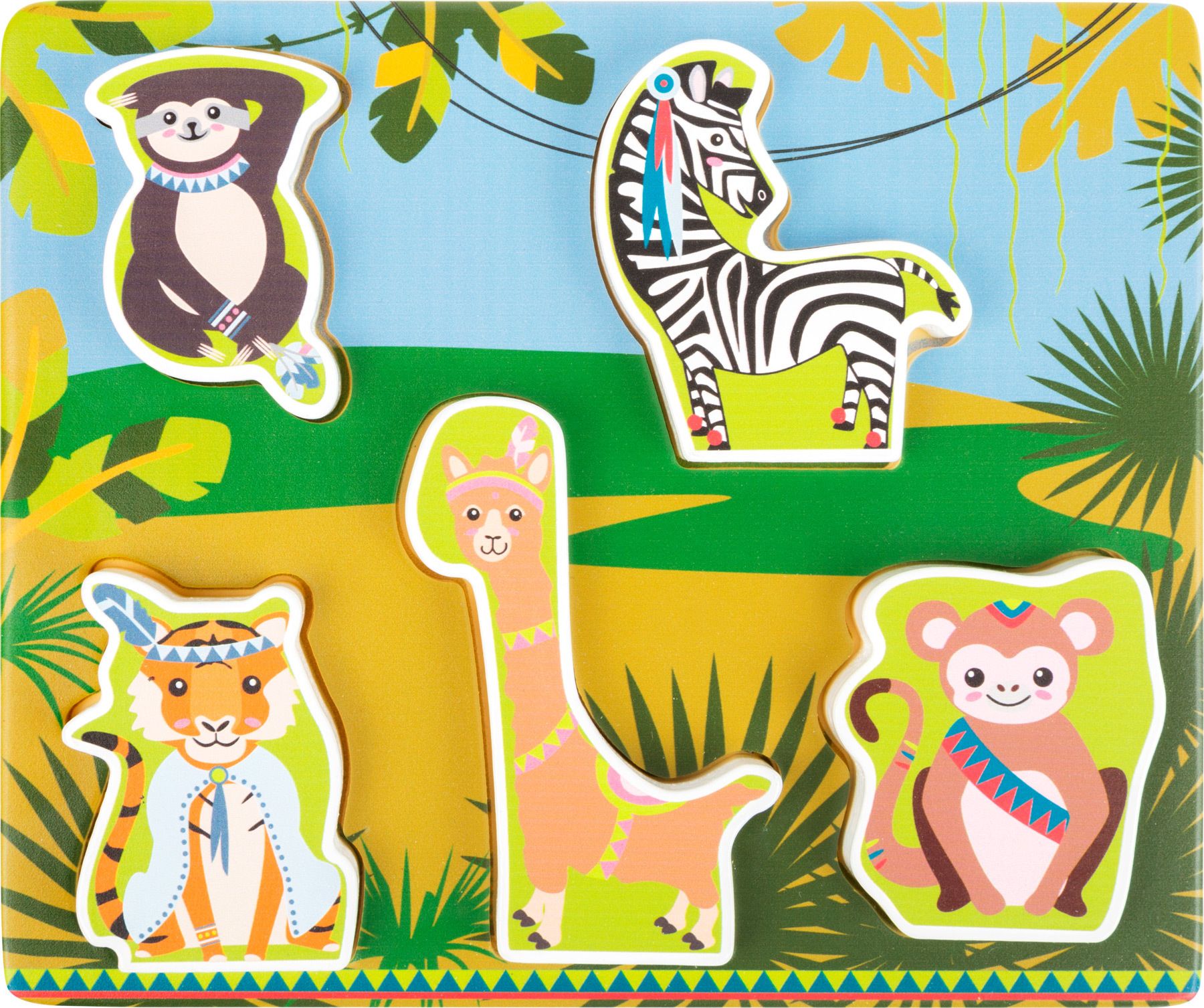 SMALL FOOT BY LEGLER Small Foot Vkládací puzzle Jungle - obrázek 2