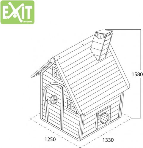 Dětský zahradní domeček Exit Fantasia 100 Červený + DOPRAVA ZDARMA - obrázek 7