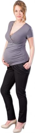 Těhotenské kalhoty Gregx,  Kofri - černé - obrázek 1